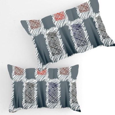 Grey block-Pillow-cover