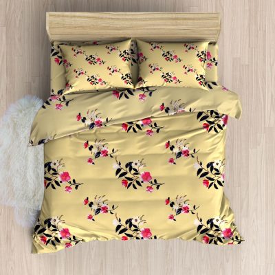 Cotton Feel Glace Cotton Elastic Fitted King Size Bedsheet