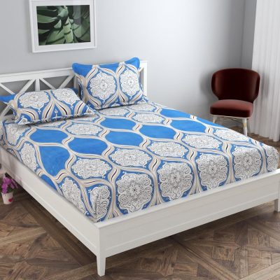Innovative Edge Double Bed Fitted Bedsheet Set – Perfectly Fits Up to 10 Inches Mattress