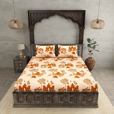 Innovative Edge Double Bed Fitted Bedsheet Set – Perfectly Fits Up to 10 Inches Mattress